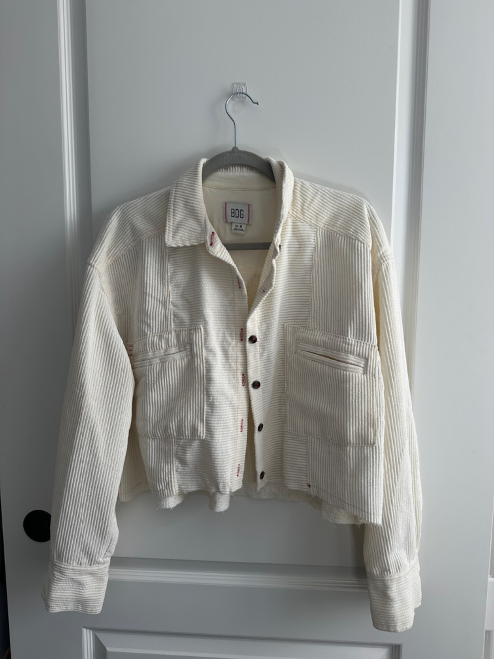 Urban Outfitters BDG Off-White Corduroy Button Jacket